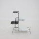 1960s functionalist chrome flower rack