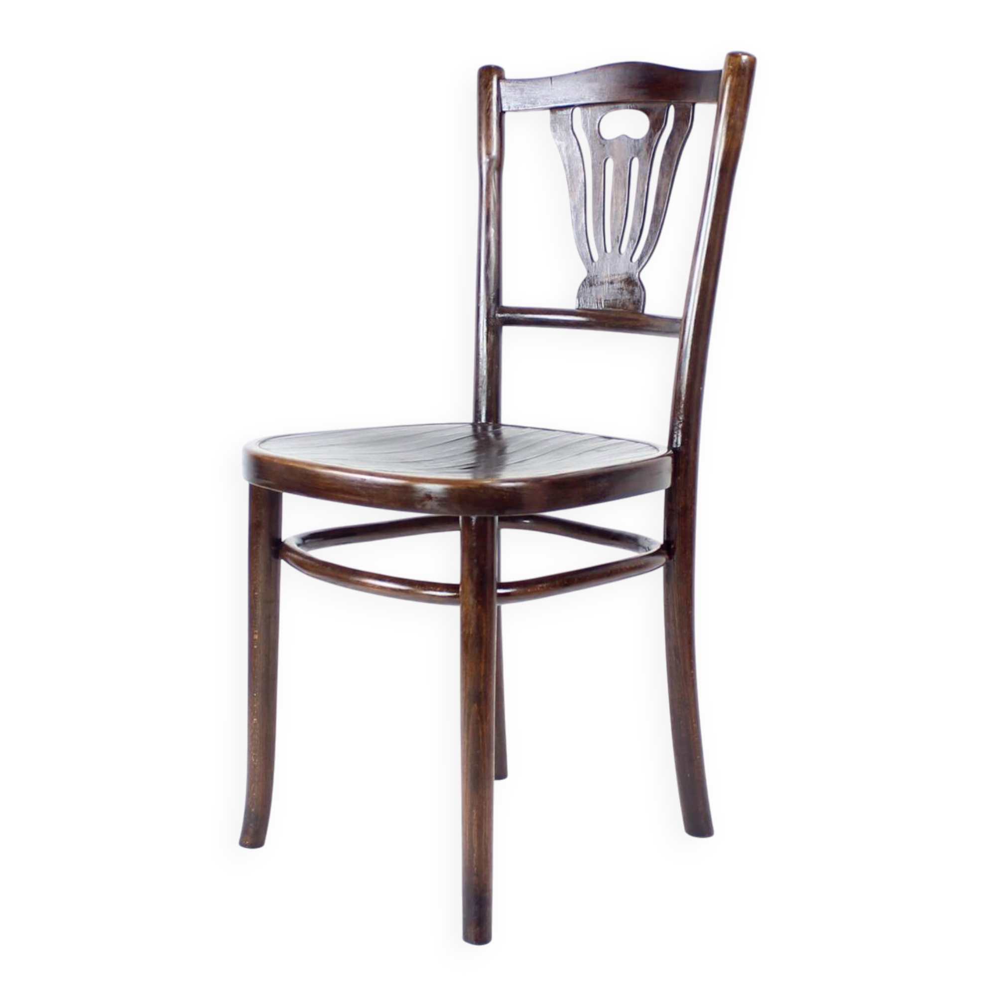 1950s Vintage Bistro Oak Chair, Czechoslovakia