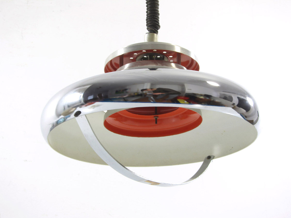 Vintage chrome pendant from the 1960s.