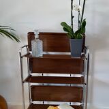 Chromium folding dessert and vintage 70s formica