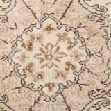 5x8 Brown & Cream Handmade Oriental Turkish Rug,166x252Cm
