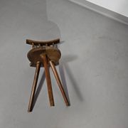 Old farmers tripod chair for decorative use