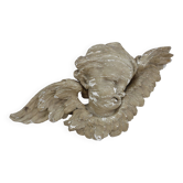 18th Century French Putti Sculpture in Lime Wood and Plaster
