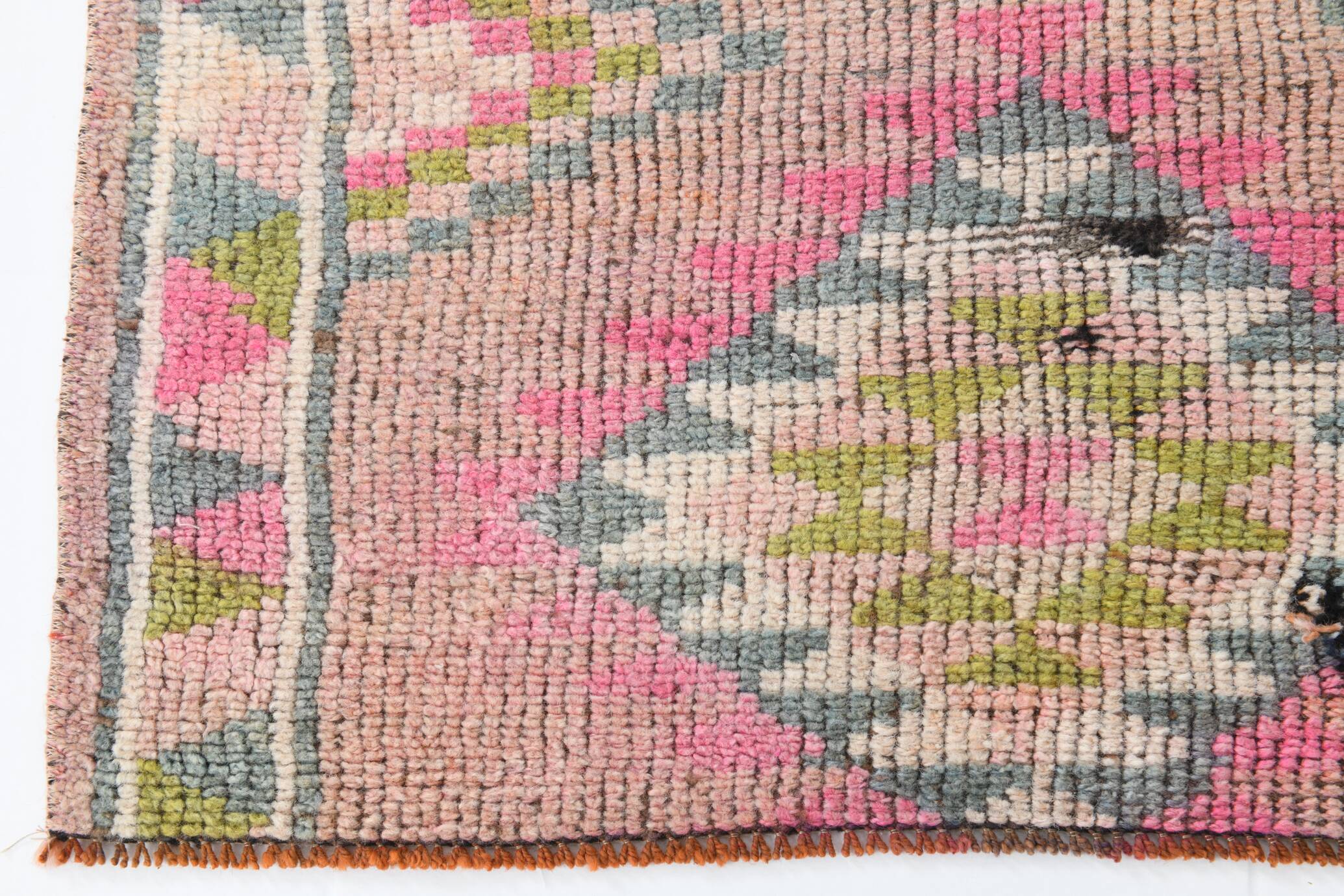 3x12 Blush Pink Vintage Runner Rug, 92x355Cm
