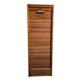 Armoire à rideau vintage en chêne français, vers 1960–1970