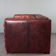 Chesterfield sofa in red cowhide leather, 2.5 seats