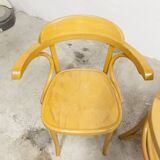 Set of 4 bistro chairs with armrests 1960