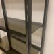Chrome metal and opaque glass shelf 20th century