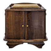 Art Deco bedside table in oak
