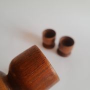 Set de 3 coquetiers en bois vintage