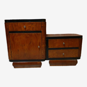 Dressing table, cabinet with drawers, art deco, Poland 1940s