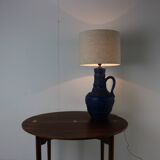 Beautiful sixties blue ceramic floor / table lamp
