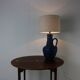 Beautiful sixties blue ceramic floor / table lamp