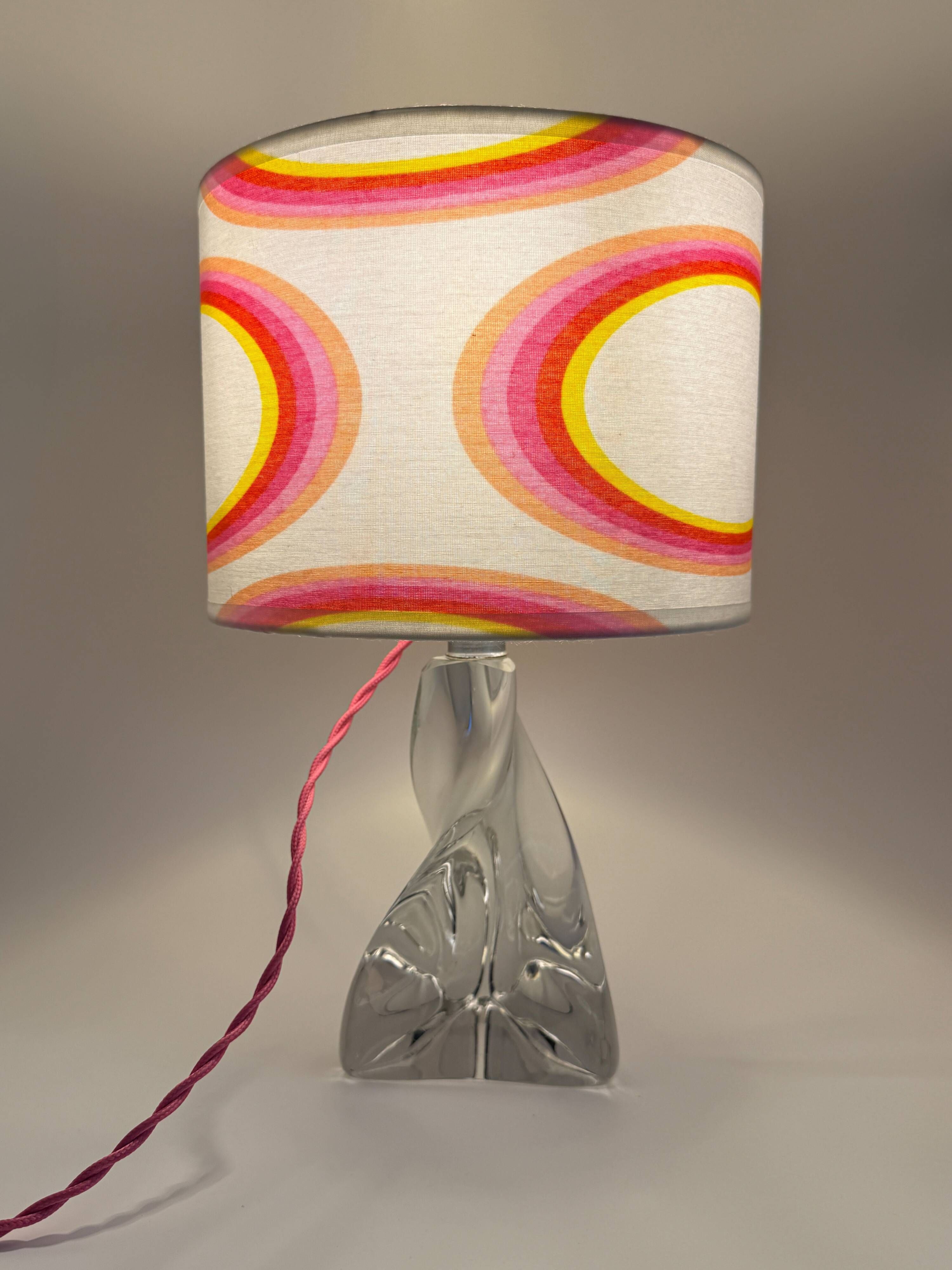 Lamp • Lorraine Crystal • France • 1950 • Custom lampshade