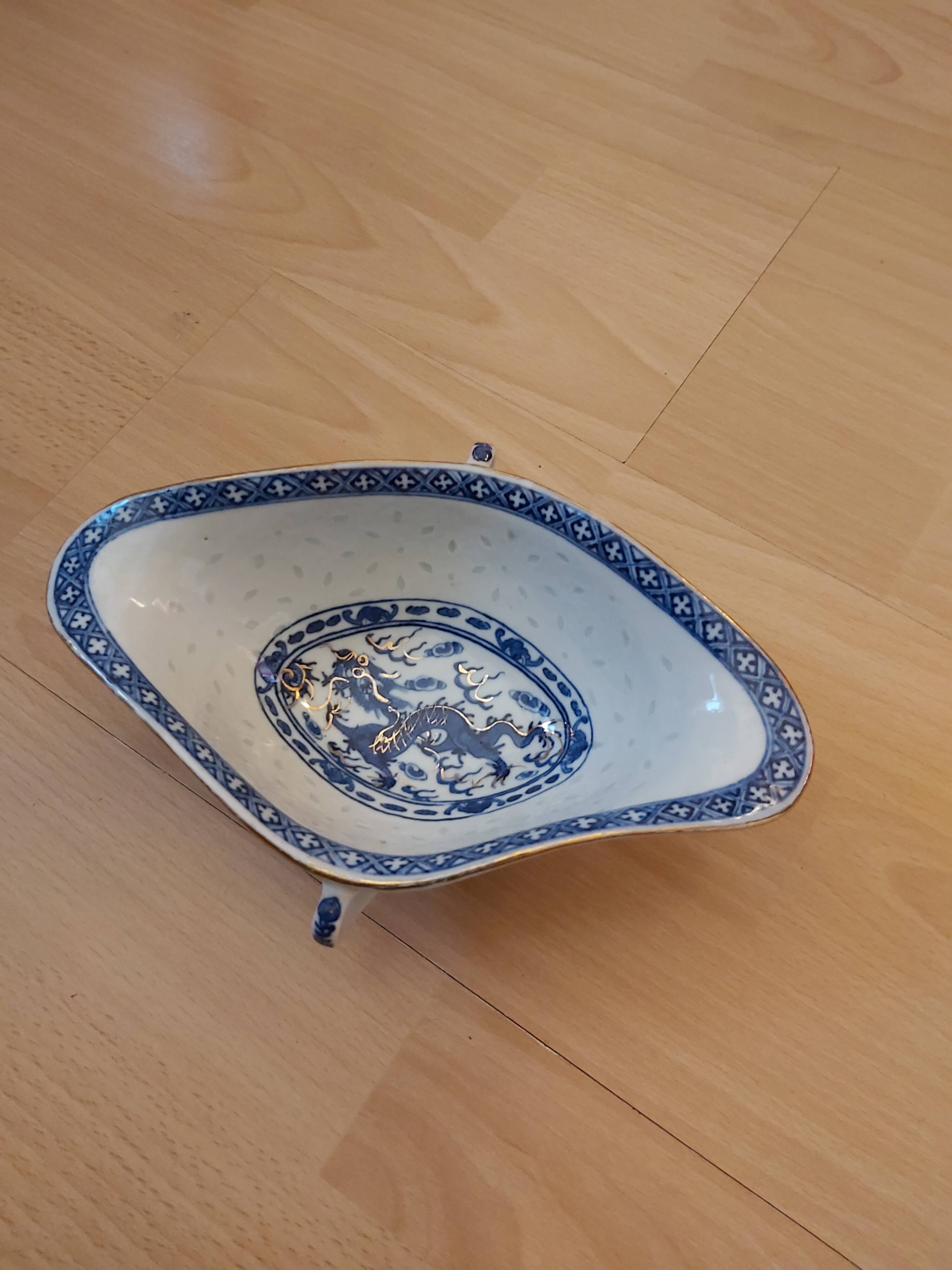Chinese porcelain sausage called rice seed from the 1960s