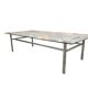 XL vintage coffee table in glass and chrome
