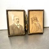 Foldable Antique Double frames Convex glass