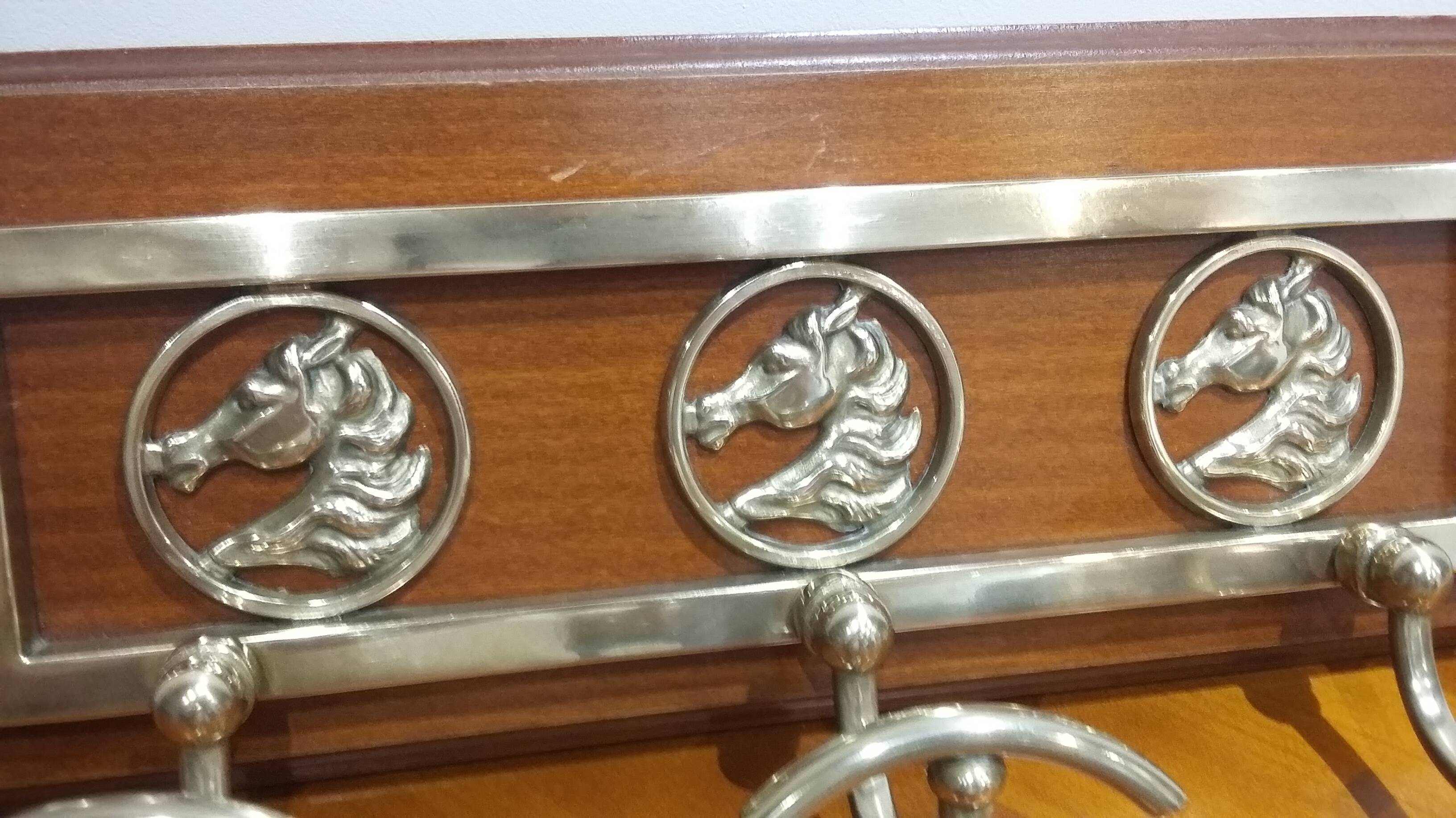 Very Pretty Brass Horse Coat Rack