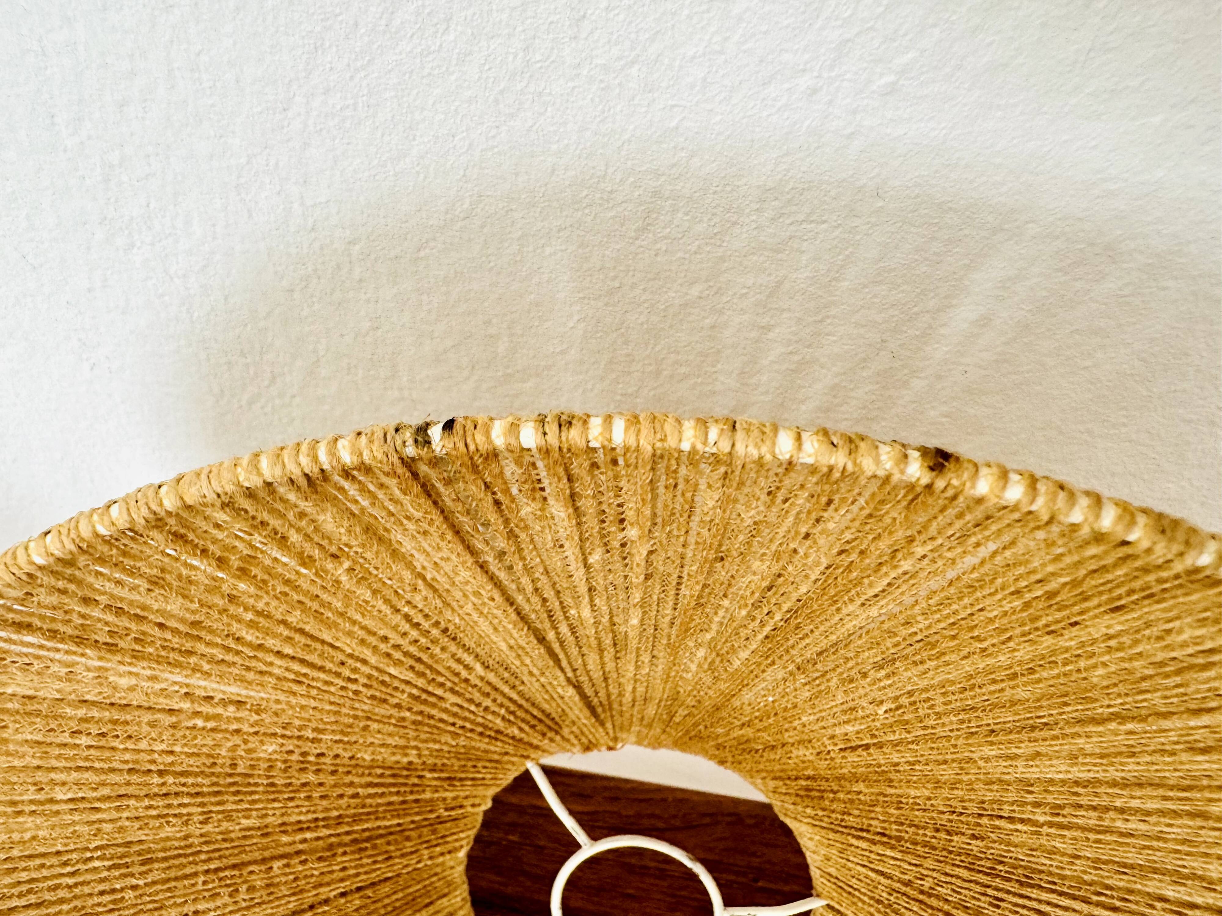 Lampe de table en sisal et teck par Temde