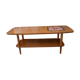 Table basse vintage teck et céramique