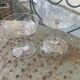 5 vintage transparent glass champagne glasses