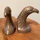 Pair of heavy brass bookends in the shape of eagle heads