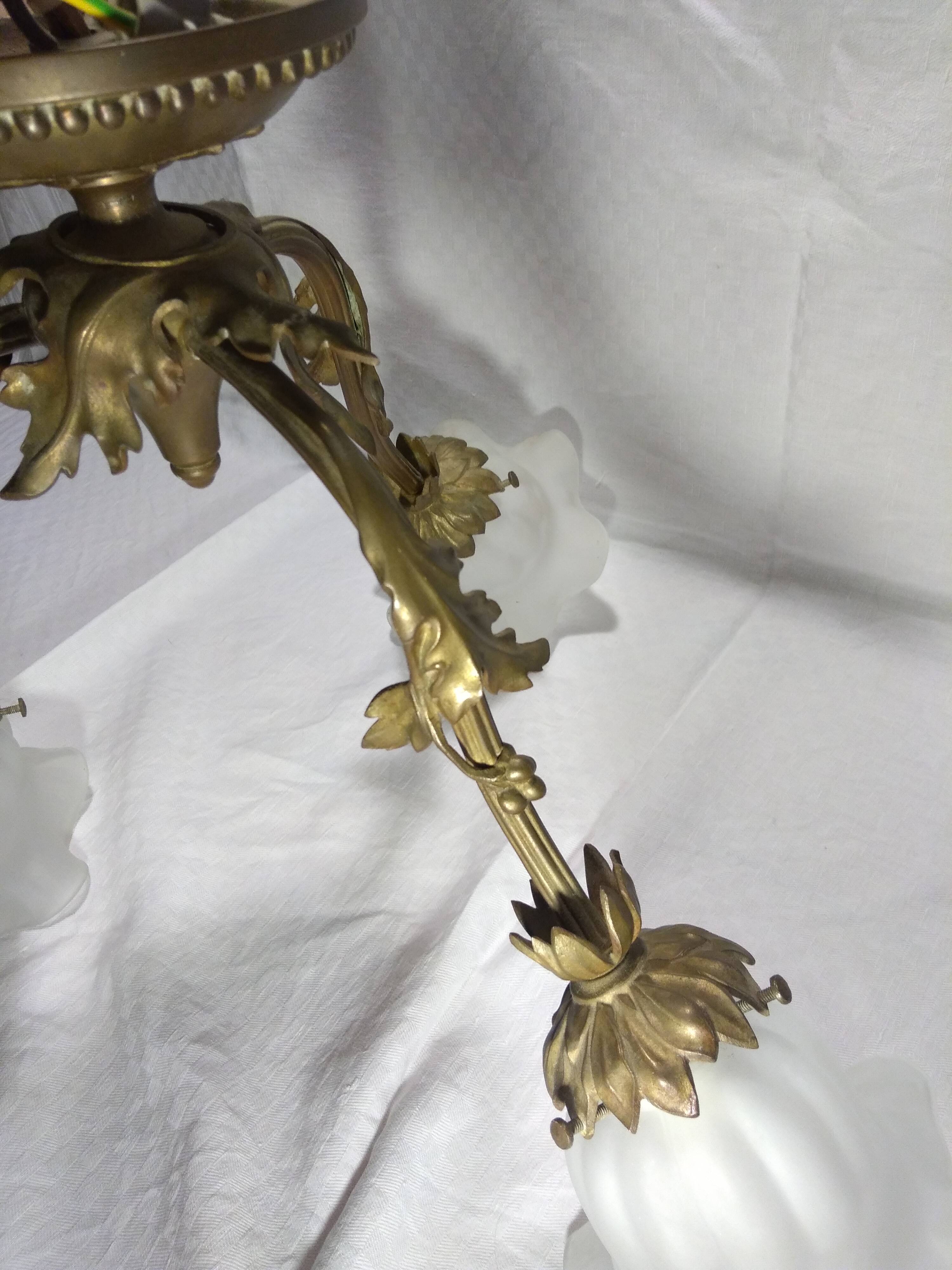 Old art nouveau chandelier
