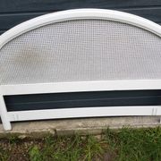 Wooden and cane headboard