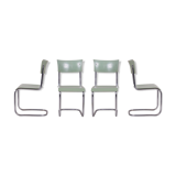 Set of 4 Green Robert Slezak chairs made in the 1930s