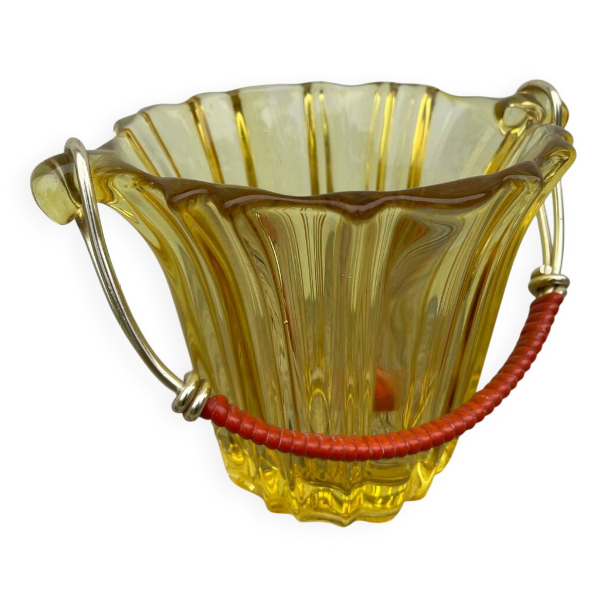 1970s glass ice bucket