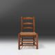 French Wabi-Sabi wood and wicker side Chair, 1850s