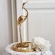 Ibis heron gilded brass