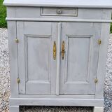 Early 20th century Parisian sideboard in solid wood with gray patina