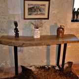 Solid walnut console