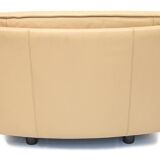 Duo of leather armchairs by Bernard Massot, 1970