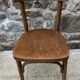 Set of 8 vintage bistro chairs, 50s, 60s, dark oak.