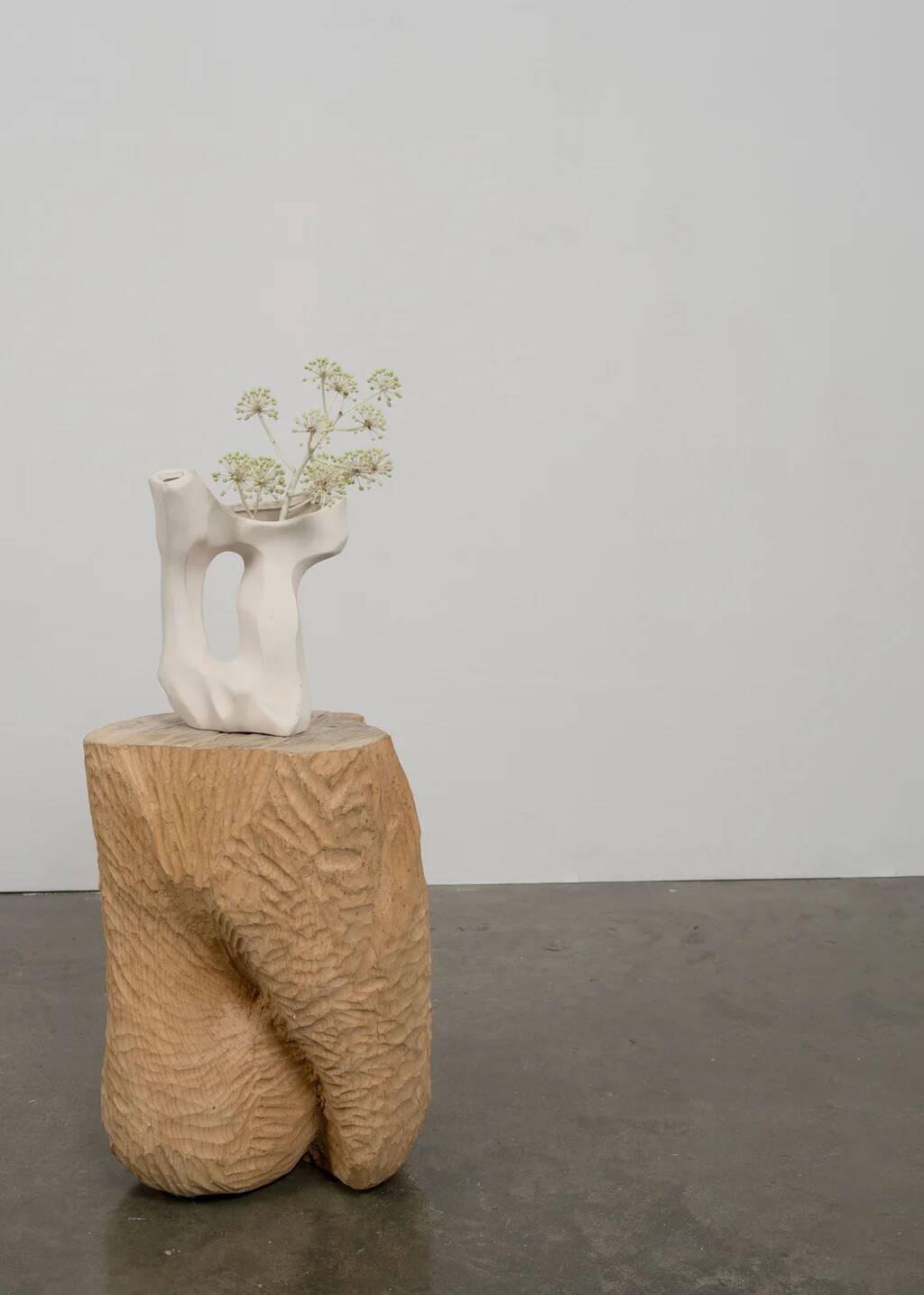 Sculptural folk craft side table