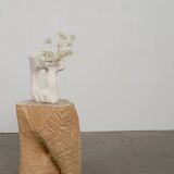 Sculptural folk craft side table