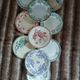 10 antique flat plates in ironstone