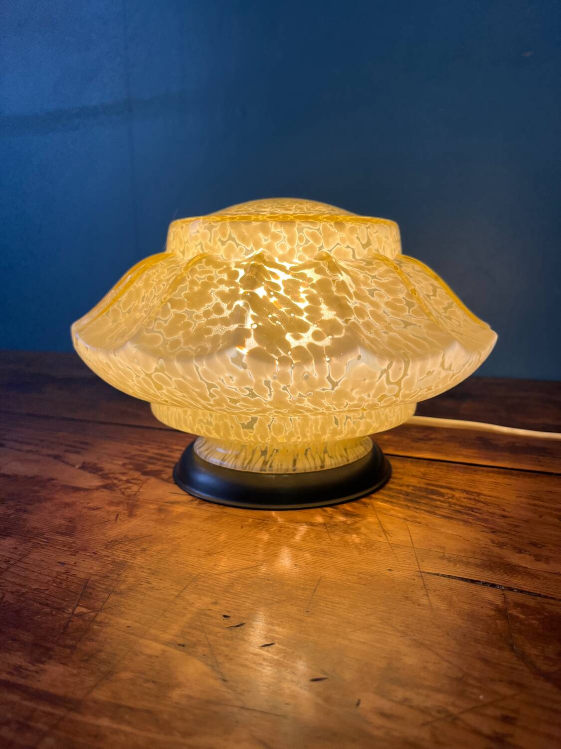 Lampe à poser verre de Clichy