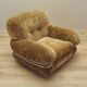 Velour armchair, Italian design, 1970s, production: Italy