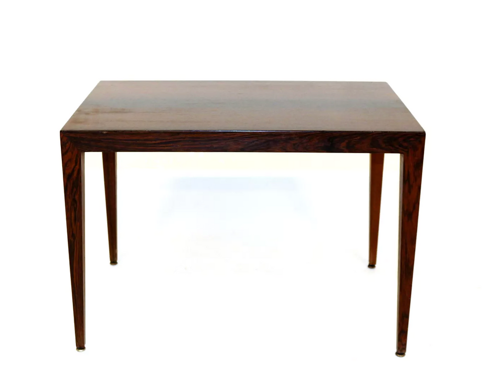 Side table in rosewood by Severin Hansen for Haslev, Denmark, 1960.