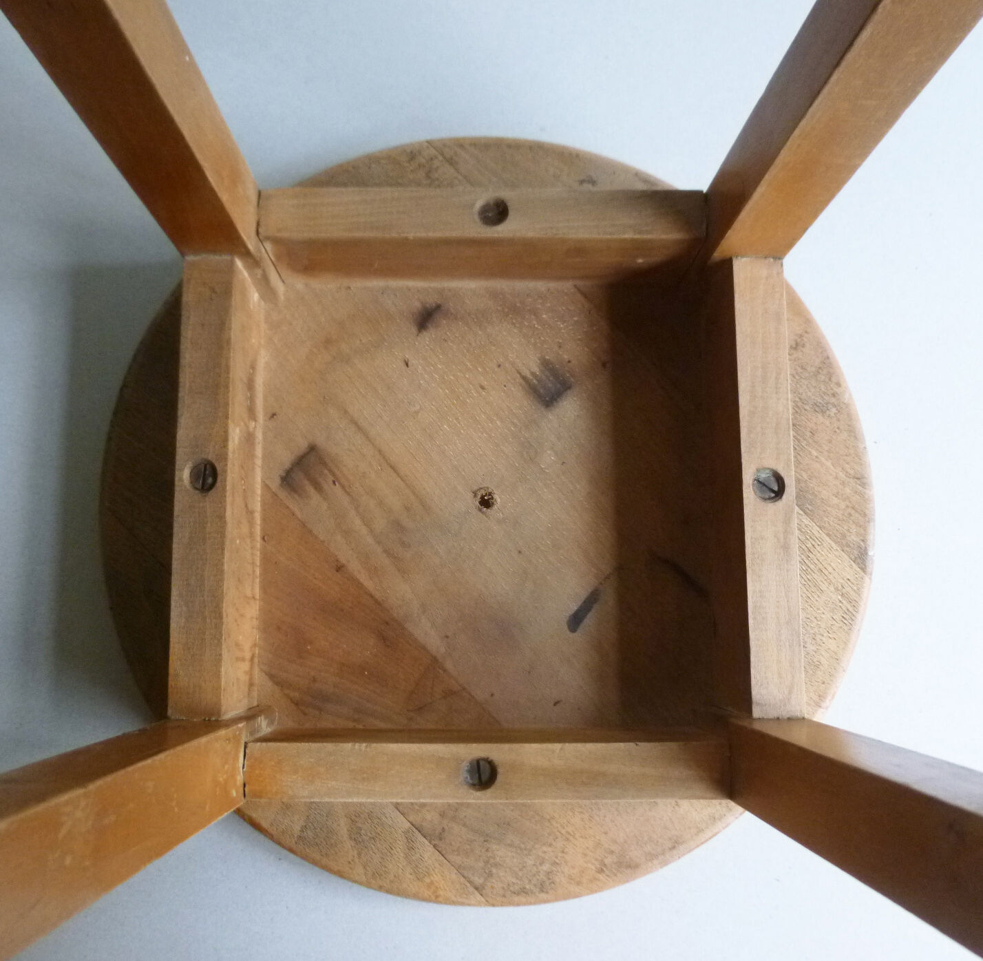 High wooden stool