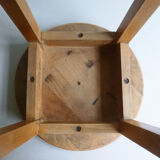 High wooden stool