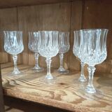 6 verres à pied en cristal