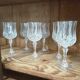 6 verres à pied en cristal