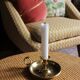 Brass candle holder cellar rat round handle