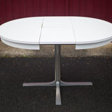 Round table formica white vintage 60/70