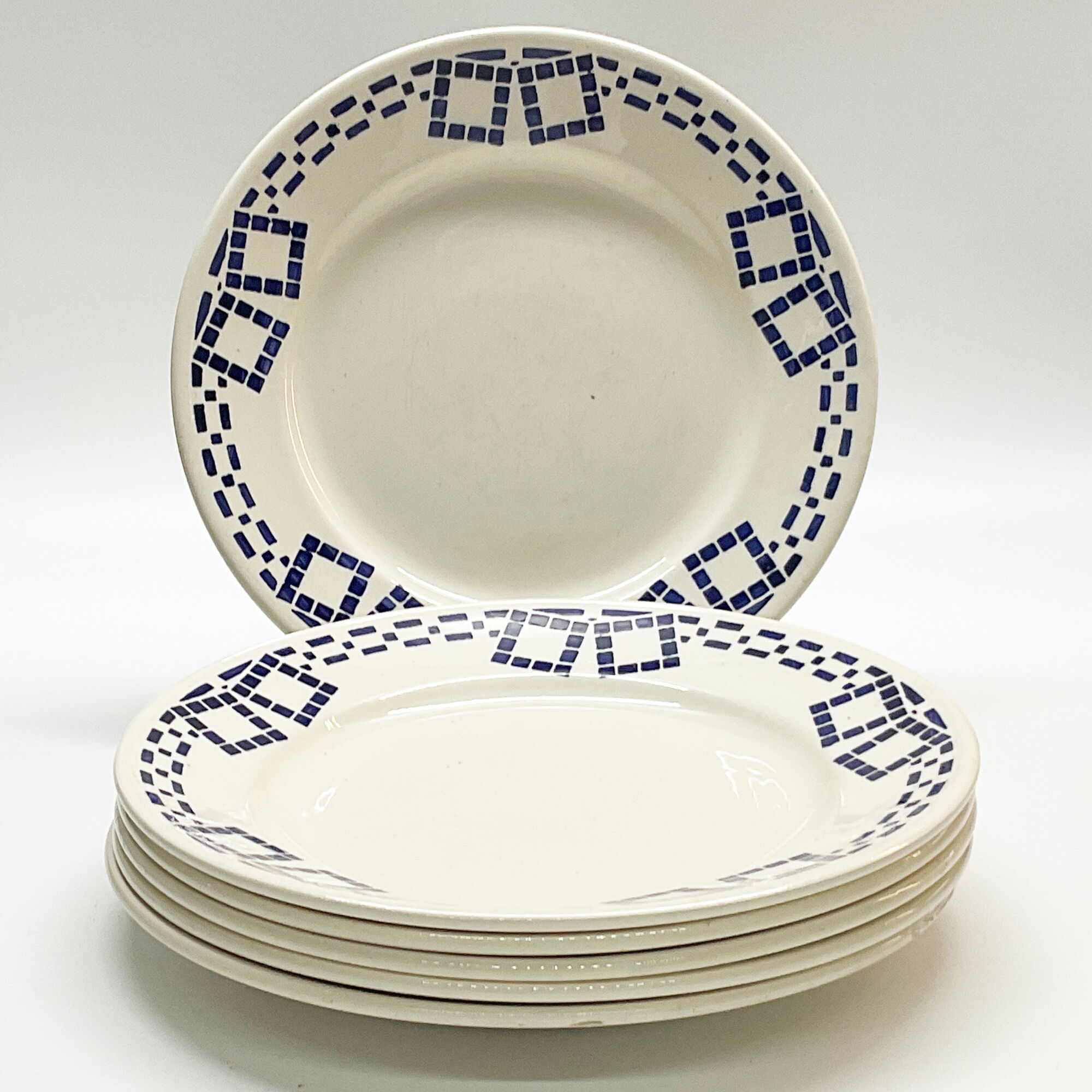 Set of 6 plates earthenware "P.B. Rochechouart -Limoges- Model Anna"