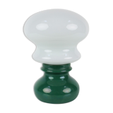 Vintage glass and ceramic table lamp osvetlovaci sklo valasske mezirici, 1970s